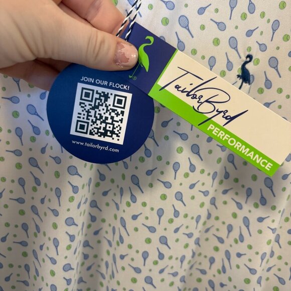 Tailor Byrd Tailorbyrd Polo Style T-Shirt NWT Tennis Racket Ball Pickle Size XL - Picture 7 of 10